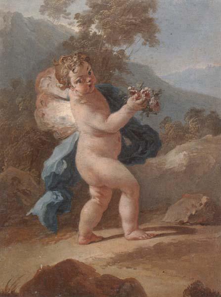 unknow artist Putti in a landscape oil painting image